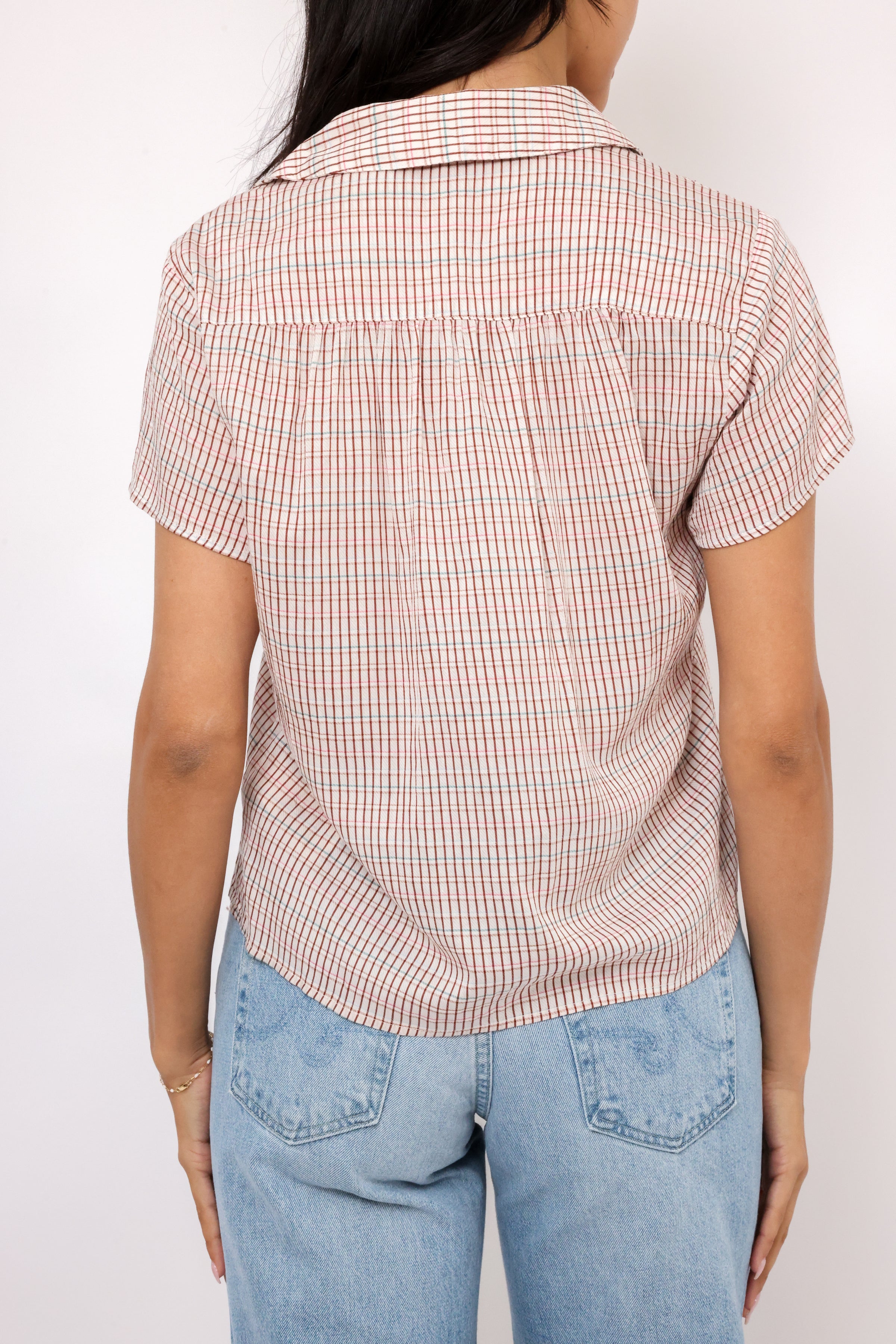 Bella Dahl Shirred Short Sleeve Shirt