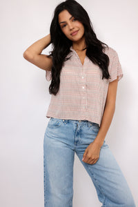 Bella Dahl Shirred Short Sleeve Shirt
