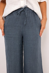 Venti6 Linen Wide Leg Pants