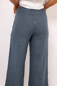 Venti6 Linen Wide Leg Pants