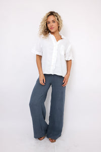 Venti6 Linen Wide Leg Pants