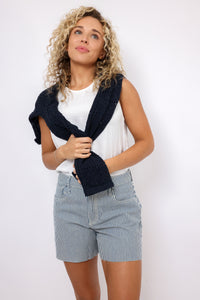 Open Knit Button Down Cardigan