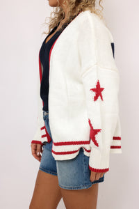 American Flag Knit Cardigan