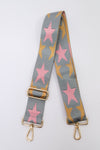 Lone Star Grey Tan Pink Bag Strap