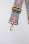 Lone Star Grey Tan Pink Bag Strap
