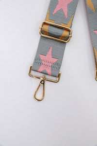 Lone Star Grey Tan Pink Bag Strap