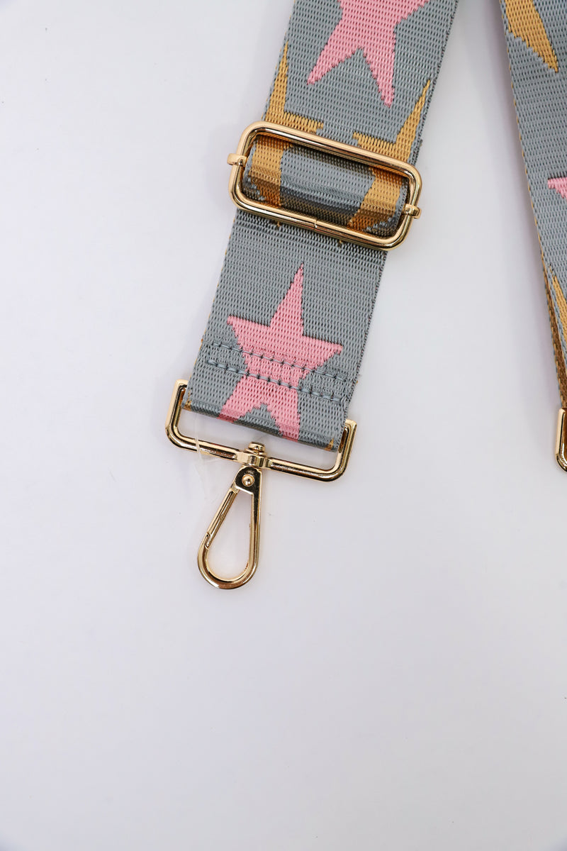 Lone Star Grey Tan Pink Bag Strap