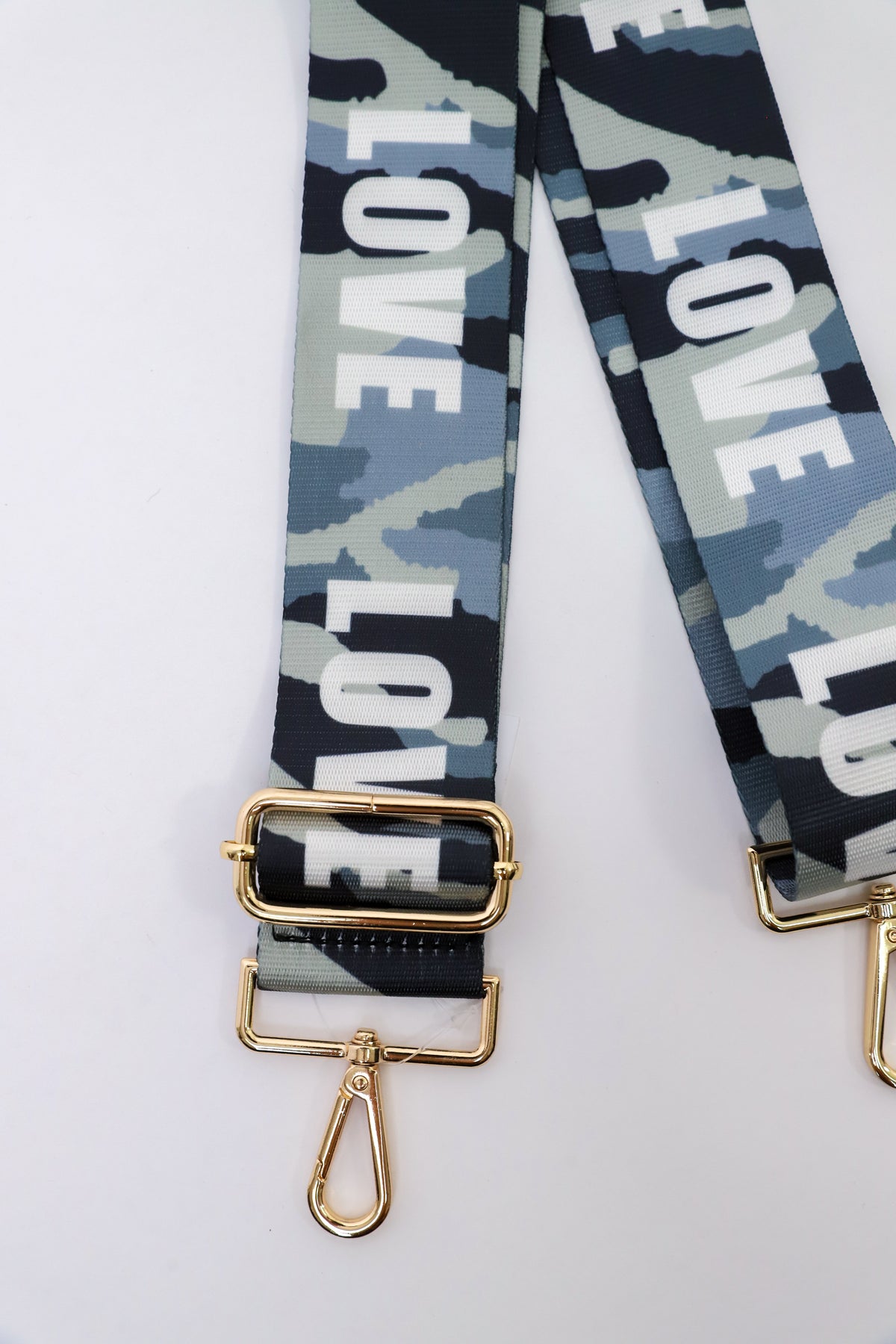 Rock and Roll Camo Grey Love Bag Strap