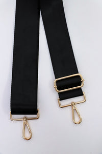 Solid Black Bag Strap