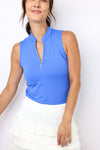 Sofibella Sleeveless Zip Top