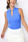Sofibella Sleeveless Zip Top