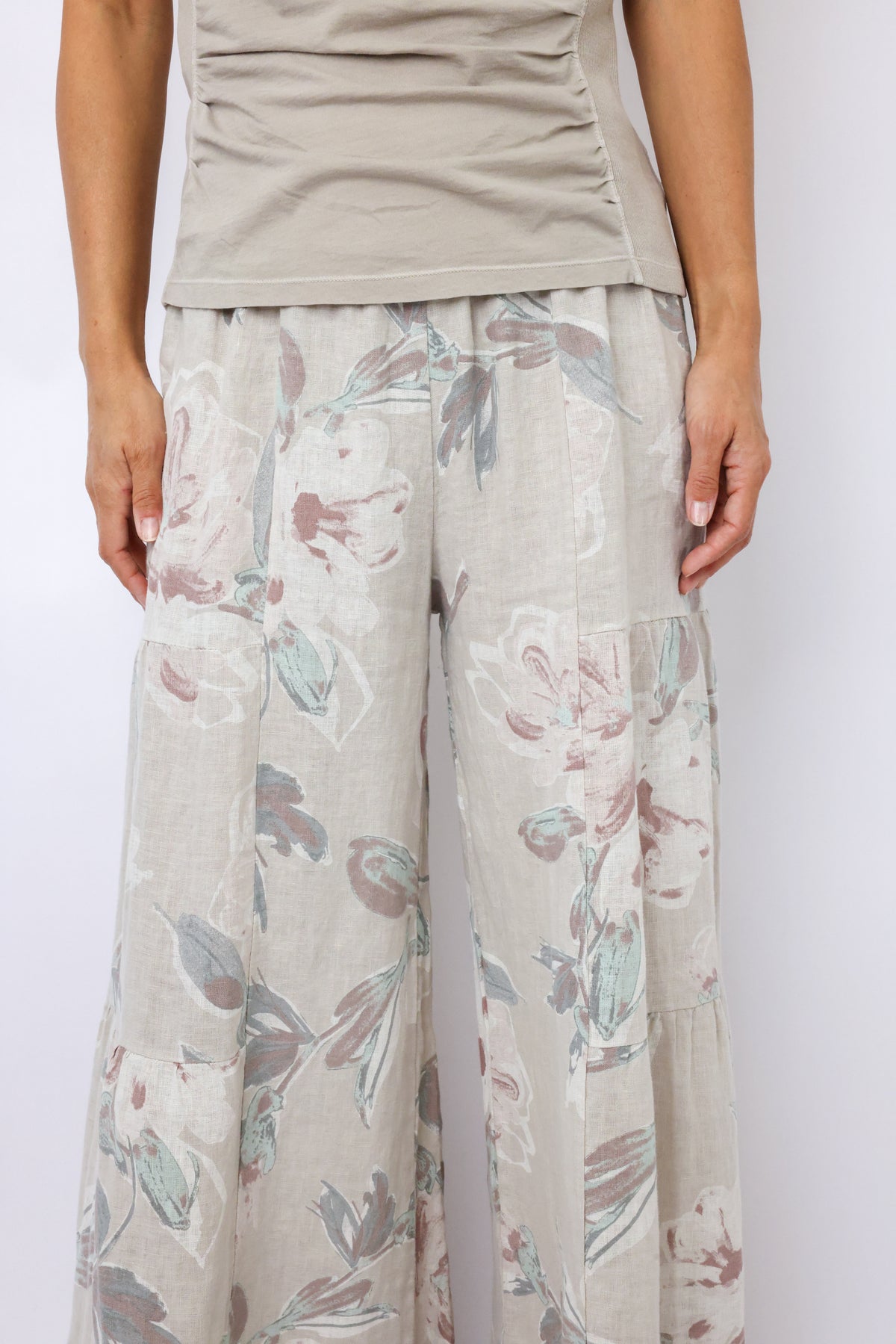 Print Linen Pant