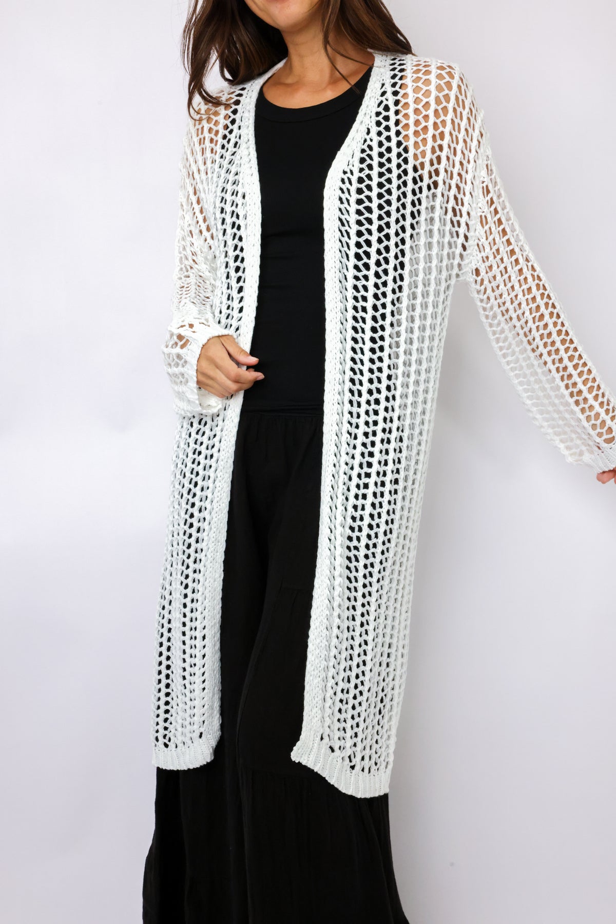 Long Crochet Cardigan