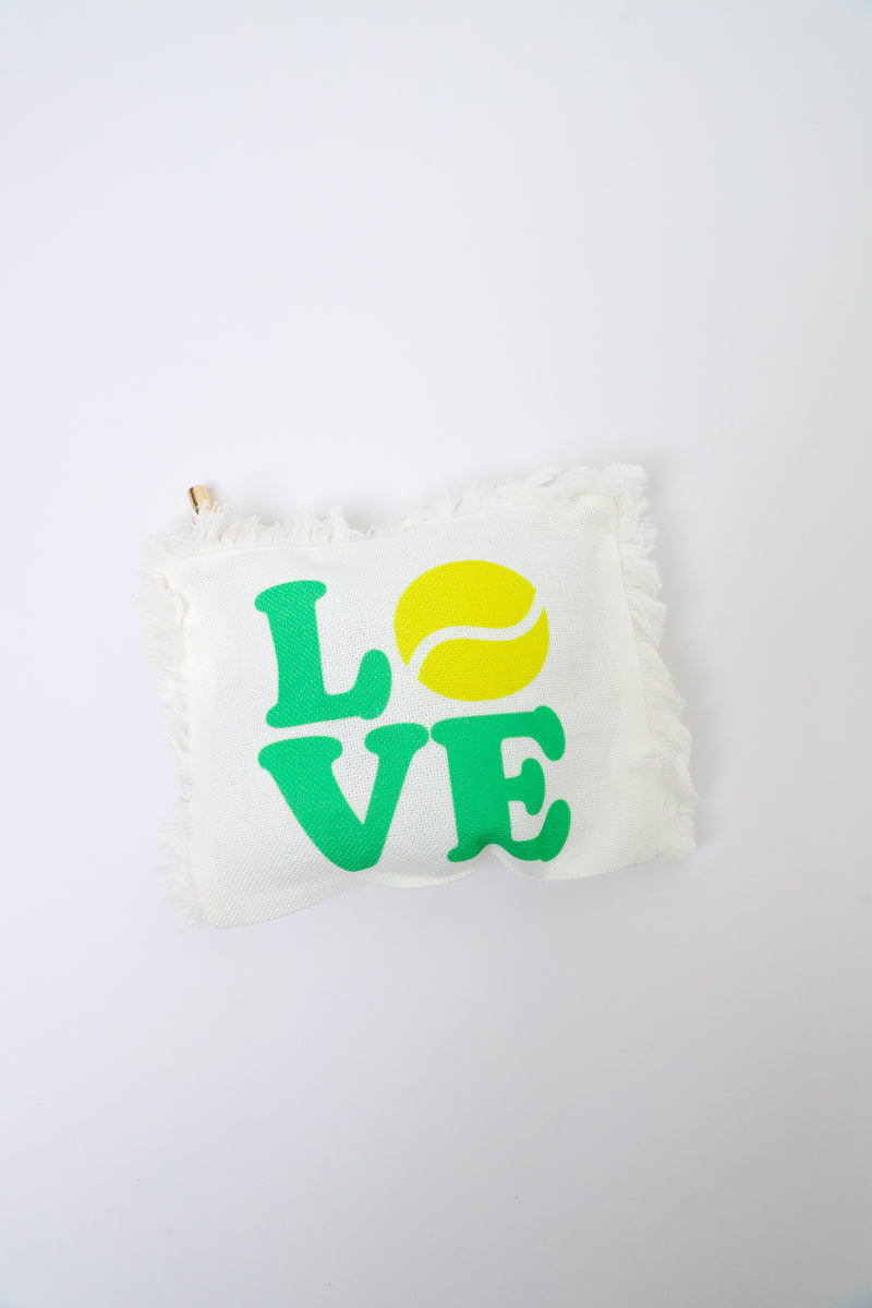 Love Tennis Fringe Pouch