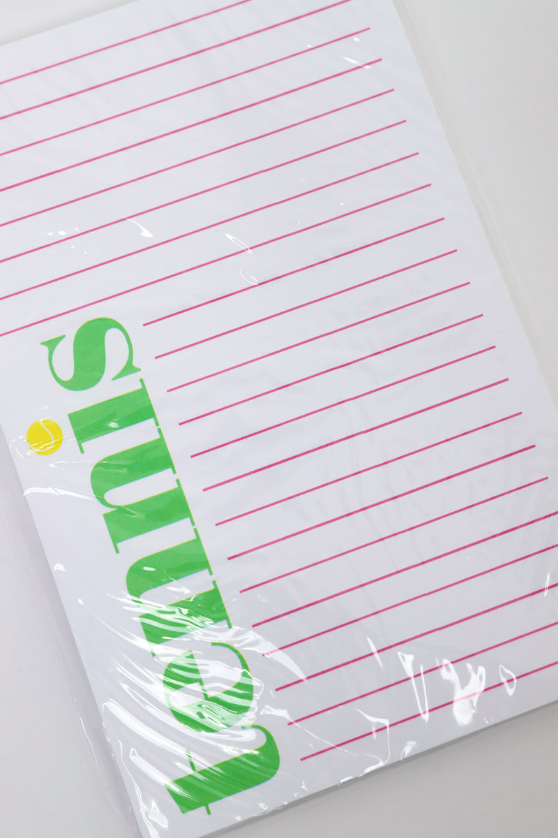 Tennis Large Lined Notepad