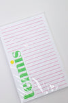 Tennis Large Lined Notepad