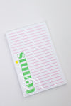 Tennis Large Lined Notepad