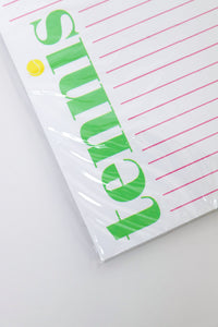 Tennis Large Lined Notepad