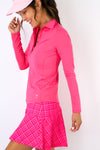 Long Sleeve Ruffle Polo