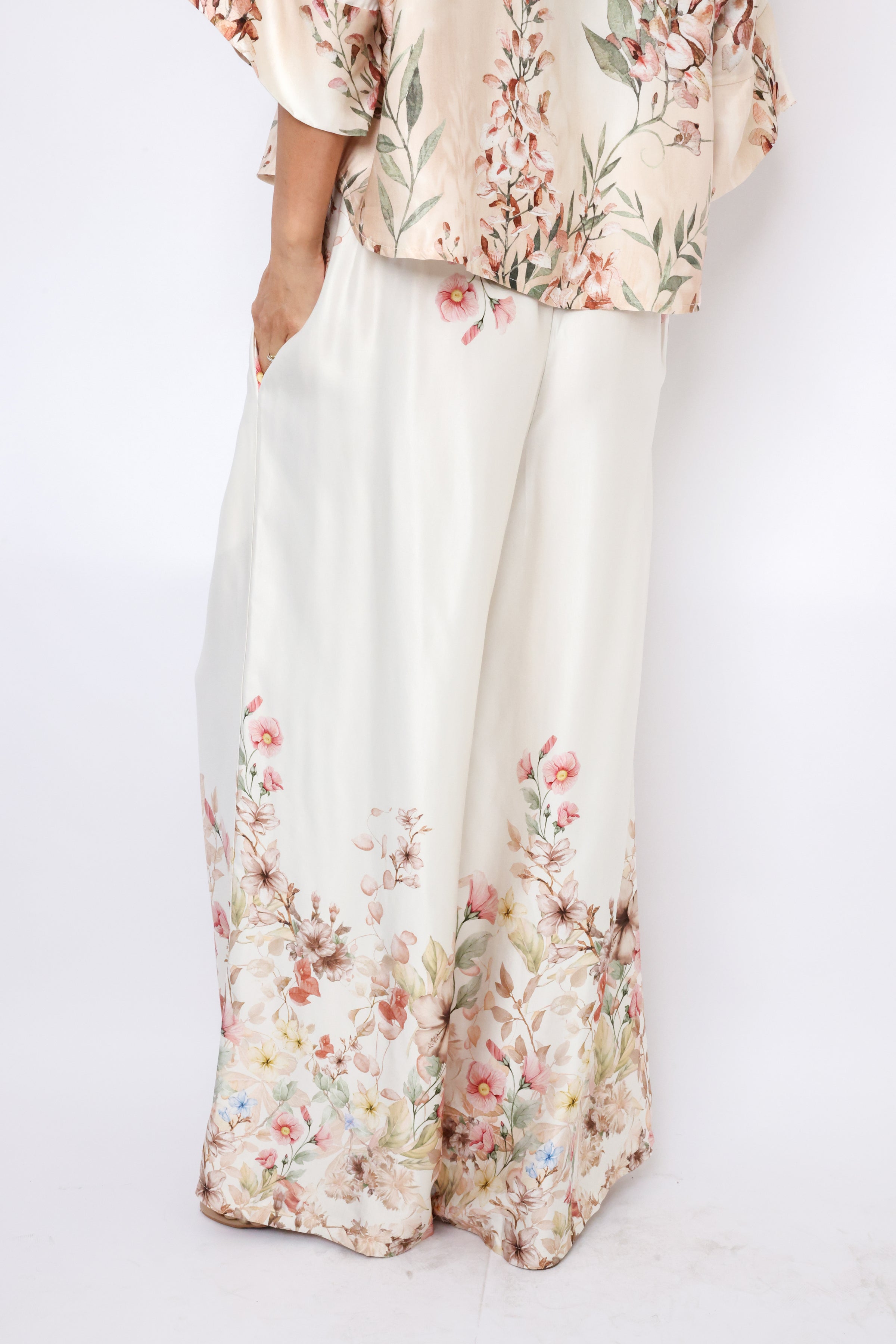 Milio Milano Floral Palazzo Pants