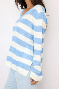 V-Neck Striped Sweater