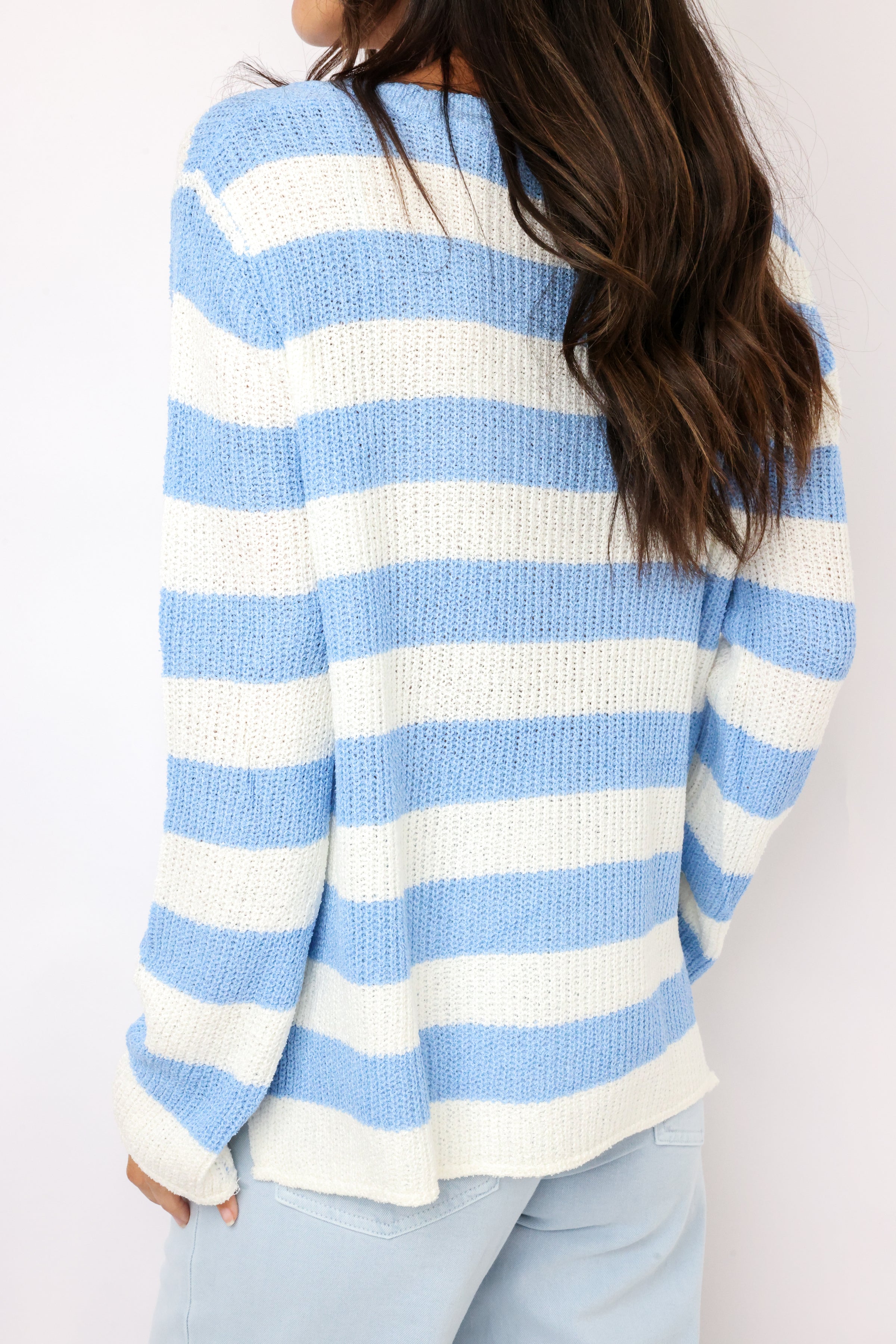 V-Neck Striped Sweater
