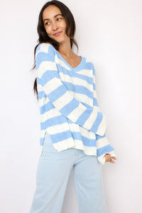 V-Neck Striped Sweater