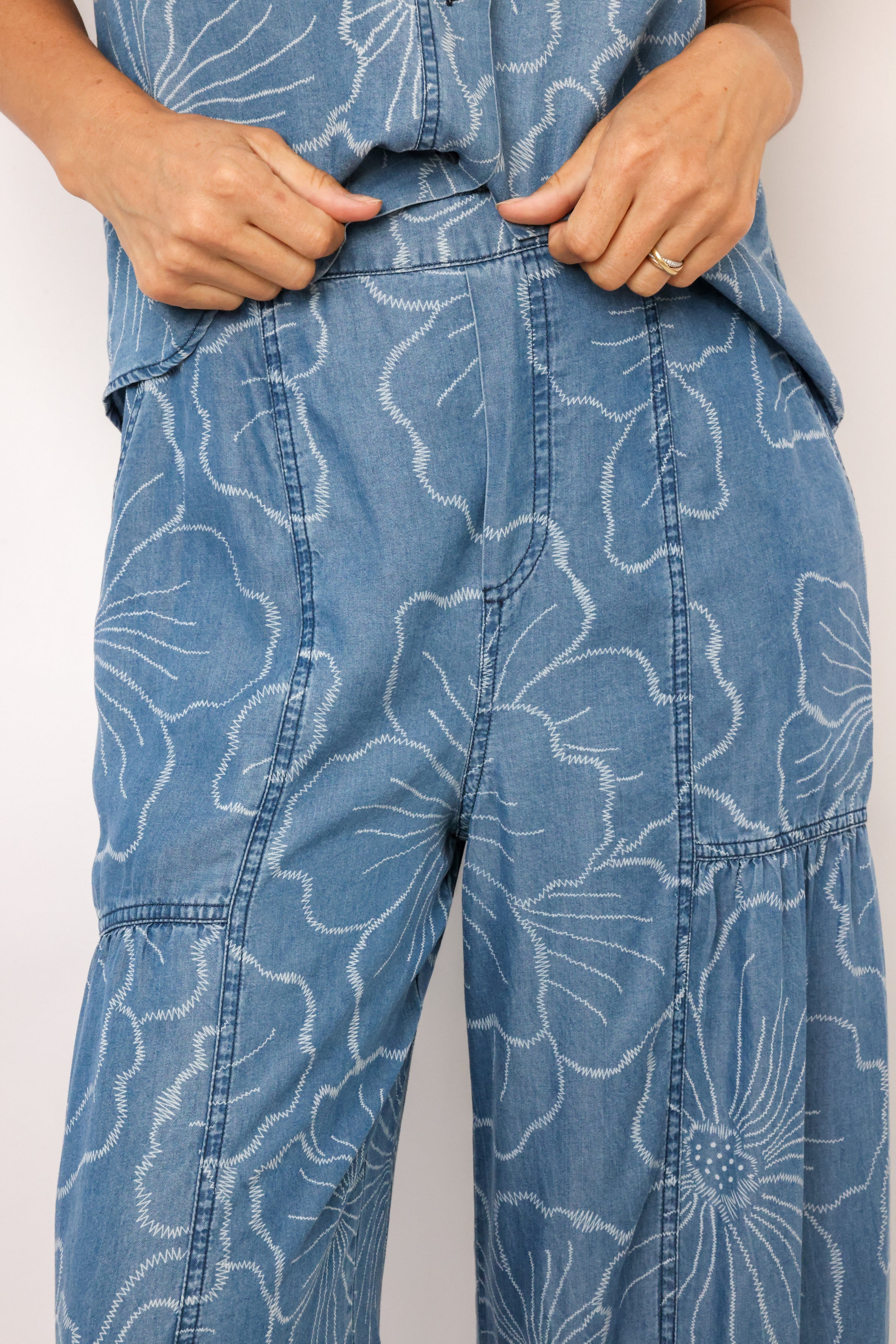 Tiered Wide Leg Pant