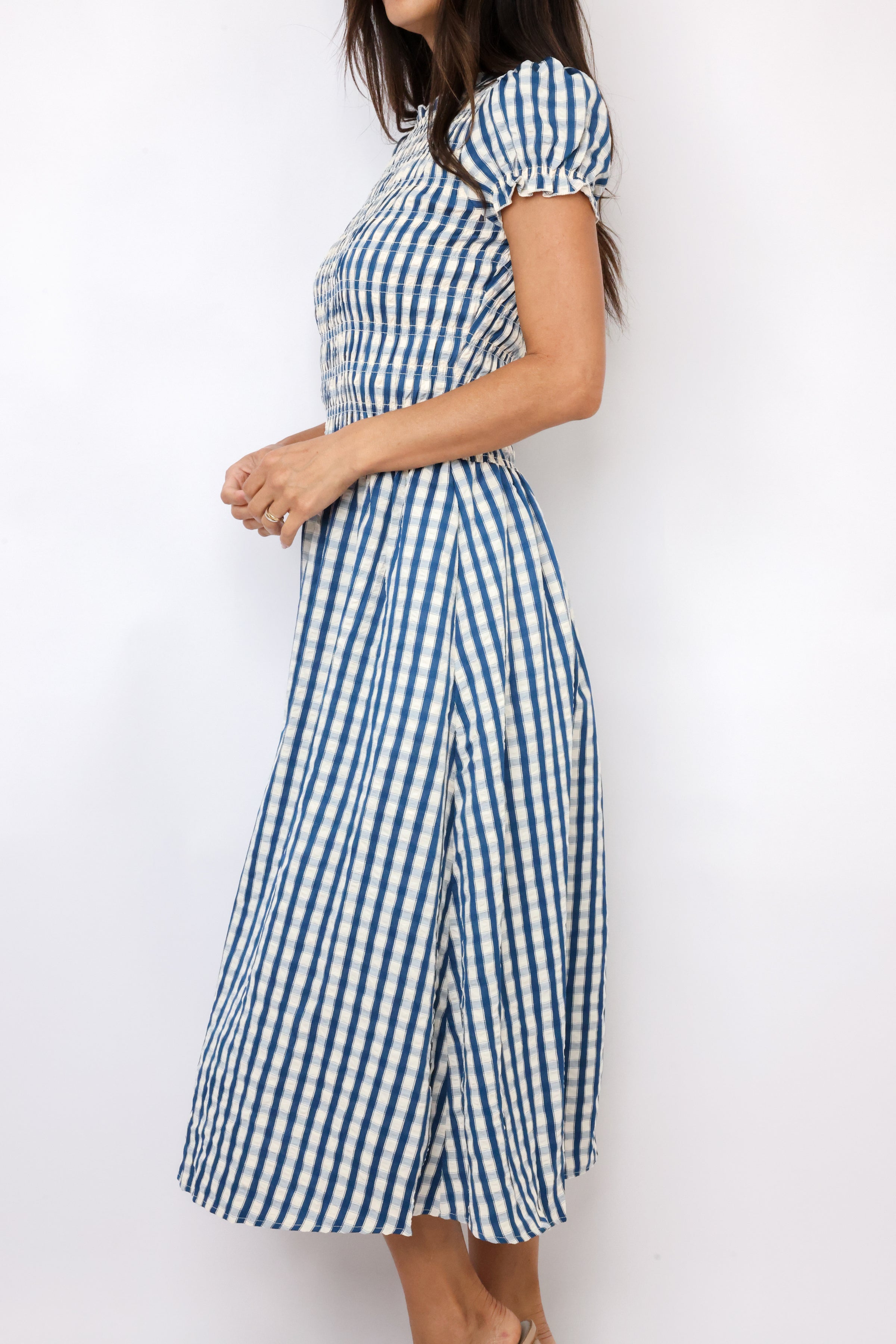 Gingham Midi Dress