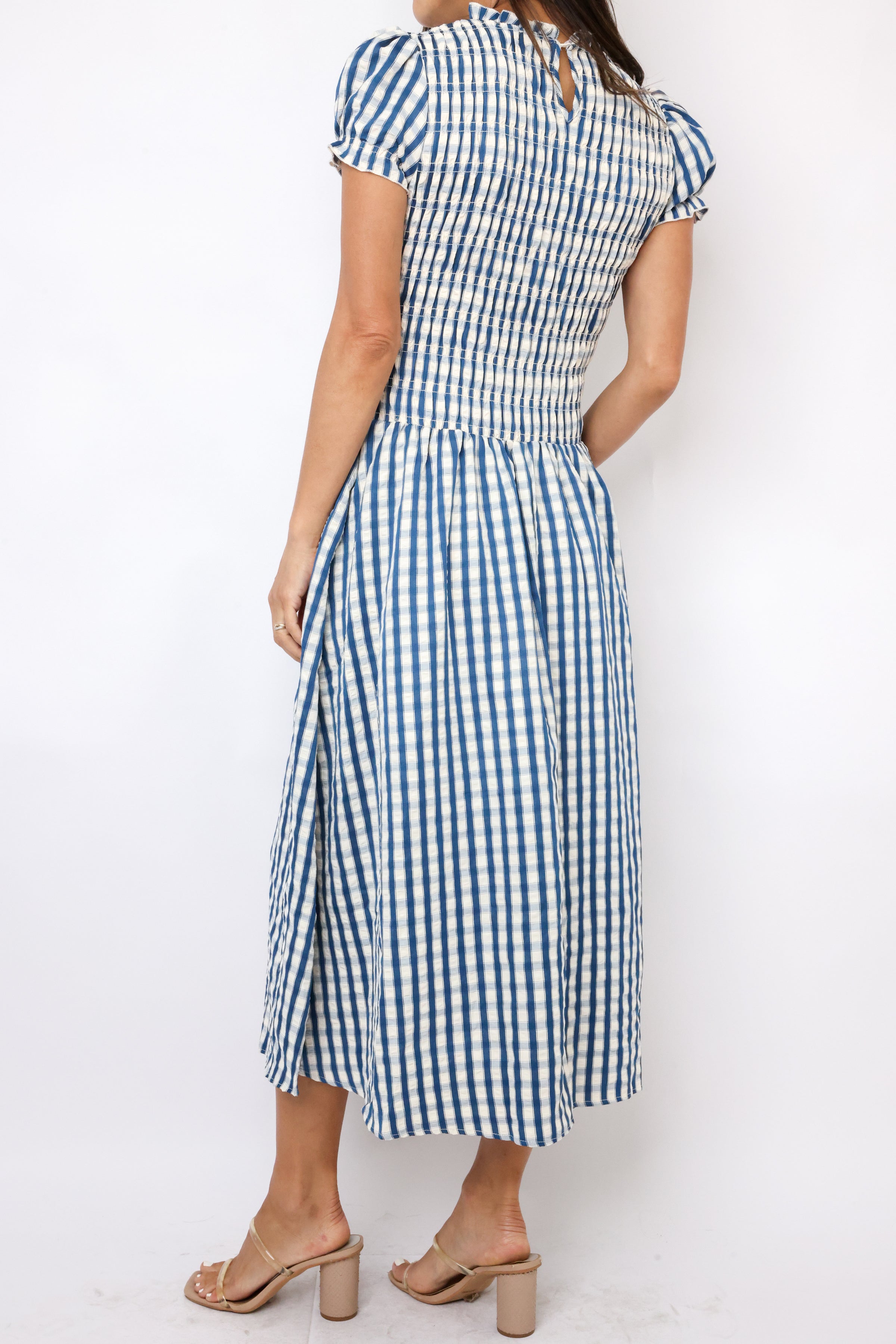 Gingham Midi Dress