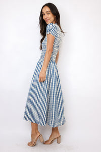 Gingham Midi Dress