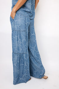 Tiered Wide Leg Pant