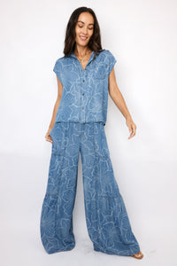Tiered Wide Leg Pant