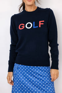 Renwick Red White & Blue Golf Sweater