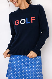Renwick Red White & Blue Golf Sweater