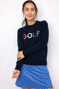 Renwick Red White & Blue Golf Sweater