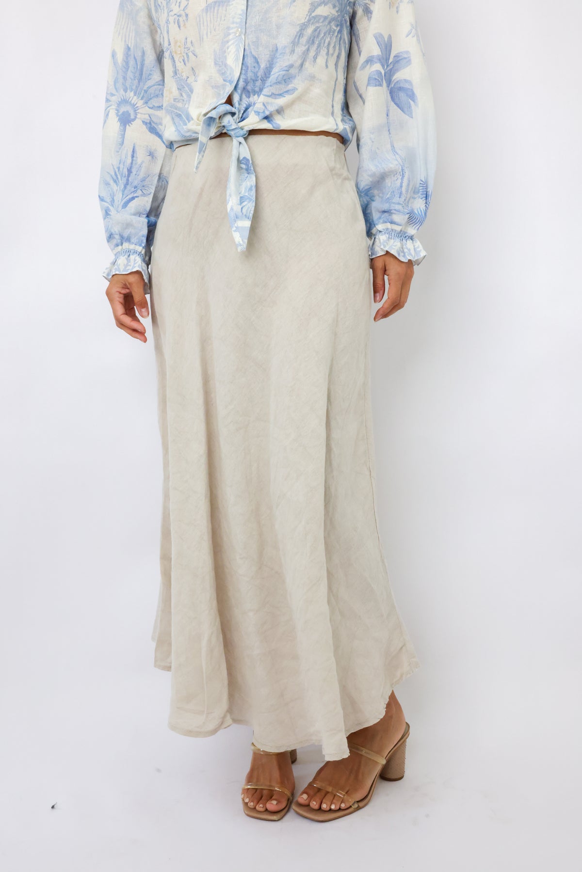 Milio Milano Crinkle Midi Skirt