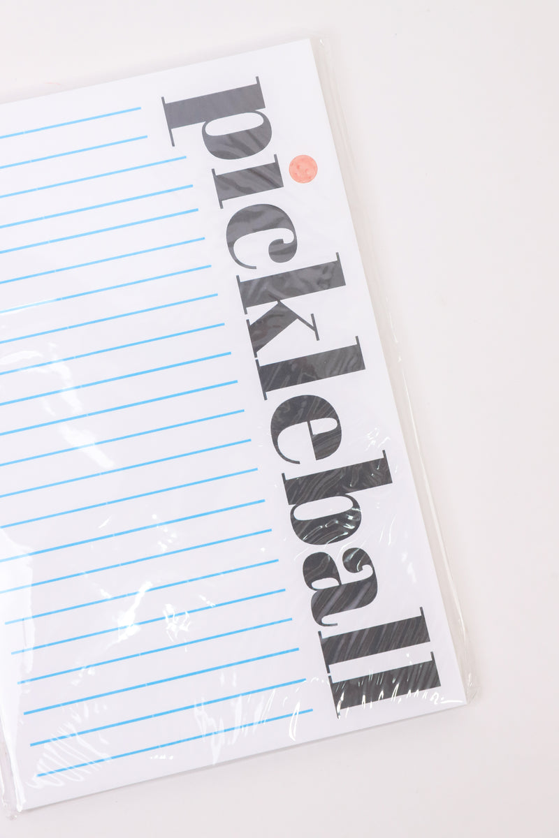 Pickleball Large Lined Notepad