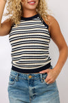 Striped Halter Neck Sweater