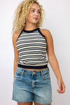 Striped Halter Neck Sweater