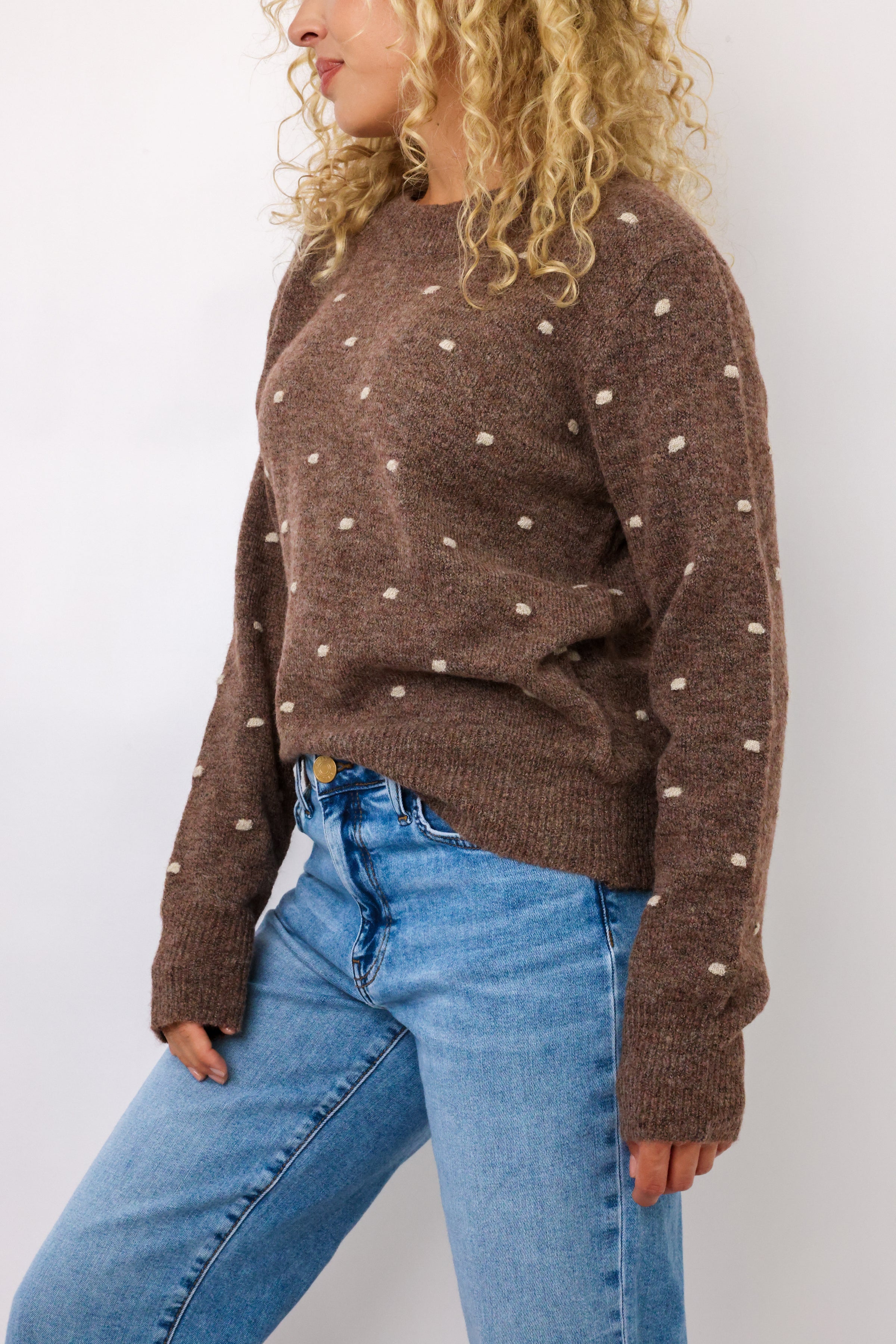 Dotted Knit Sweater