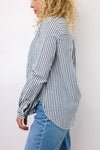 Stripe Button Up Top