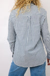 Stripe Button Up Top