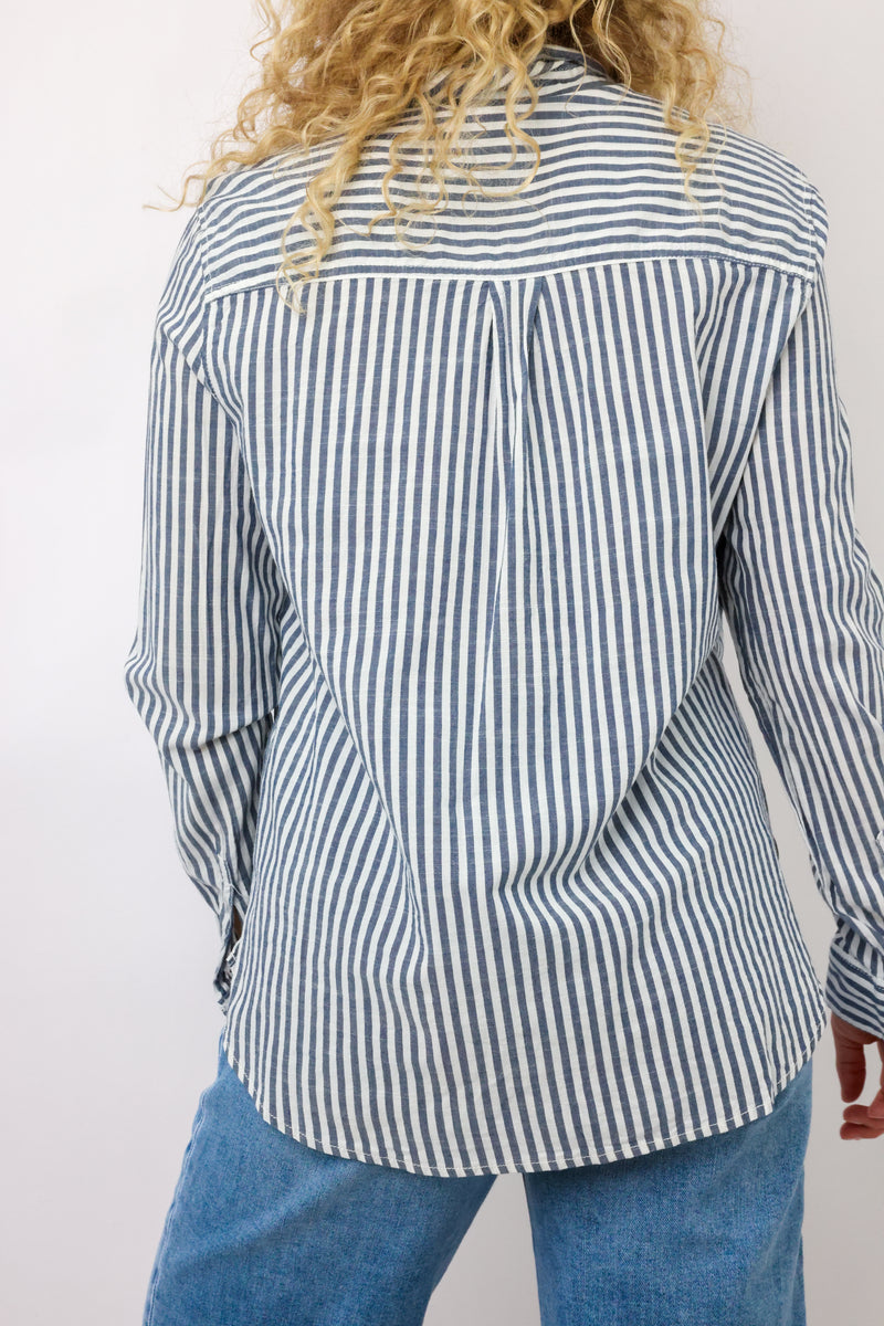 Stripe Button Up Top