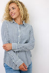 Stripe Button Up Top