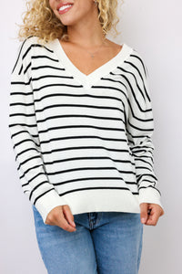 V-Neck Lightweight Sweater Top