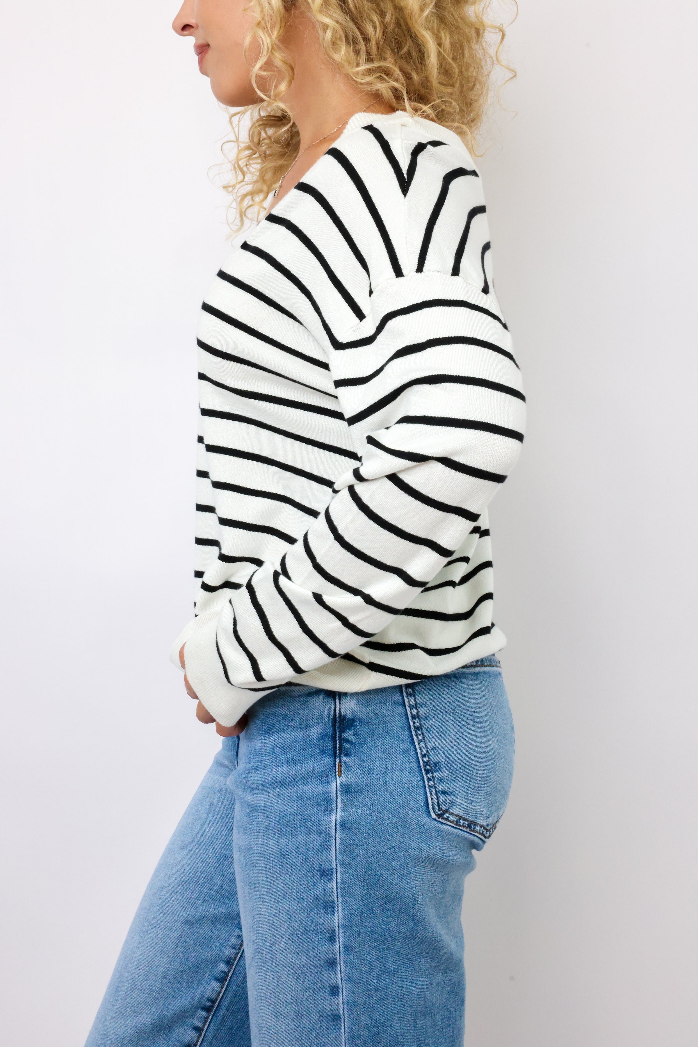 V-Neck Lightweight Sweater Top