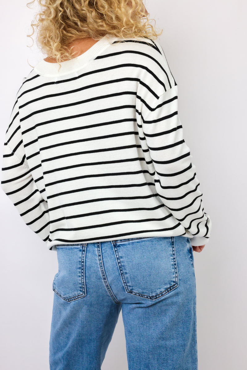 V-Neck Lightweight Sweater Top