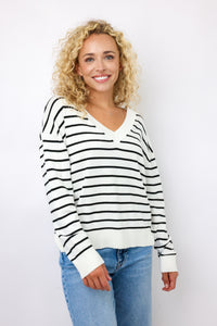 V-Neck Lightweight Sweater Top