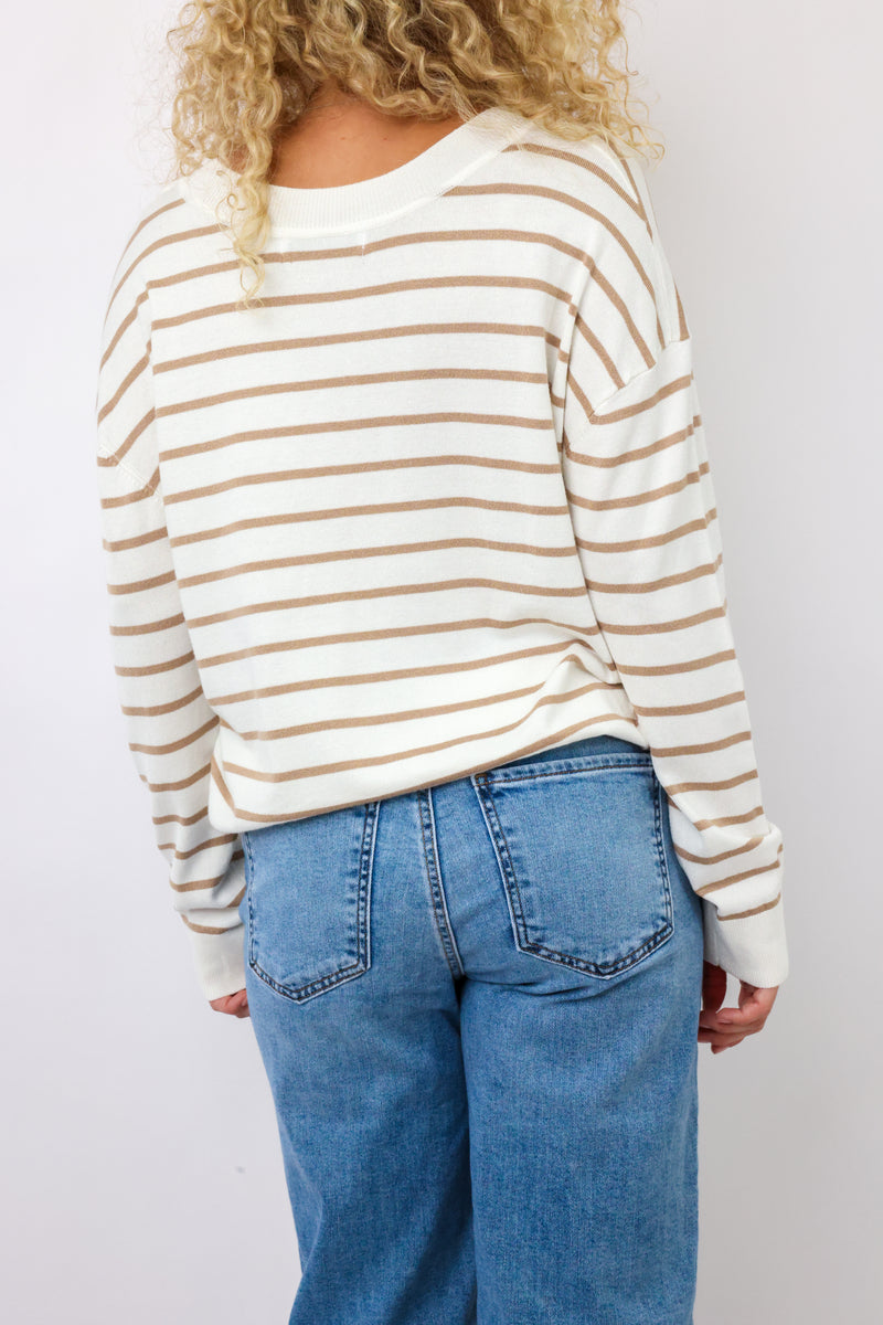 V-Neck Lightweight Sweater Top